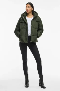 Vila Abrigo acolchado con capucha Verde Clearance