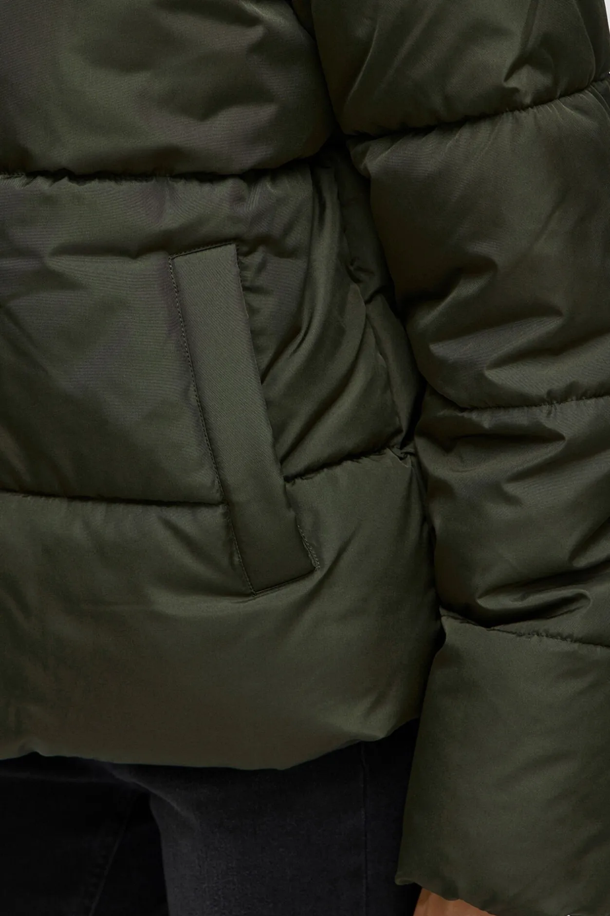 Vila Abrigo acolchado con capucha Verde Clearance