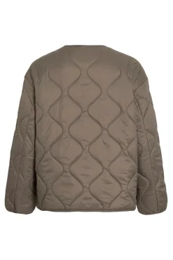 Vila Abrigo acolchado ultraligero Beige Clearance