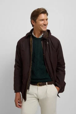 Silbon Abrigo clásico encerado Marr&oacute;n Hot