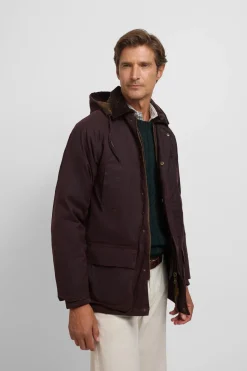 Silbon Abrigo clásico encerado Marr&oacute;n Hot