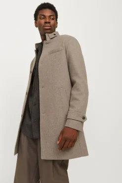 Jack & Jones Abrigo corto de lana con cuello alto Beige New