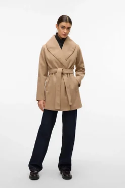 Vero Moda Abrigo corto de paño Marrón Outlet