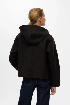 Vero Moda Abrigo corto de paño Marr&oacute;n oscuro Best