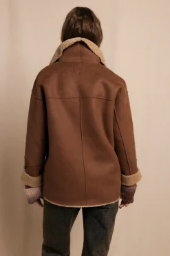 Slowlove Abrigo corto efecto doble faz Beige Outlet