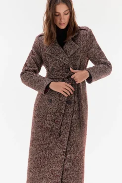 TFP by Tamara Falcó Abrigo cruzado con doble botonatura Gris Best