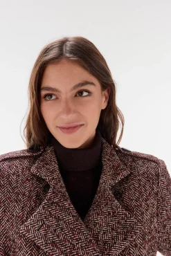 TFP by Tamara Falcó Abrigo cruzado con doble botonatura Gris Best