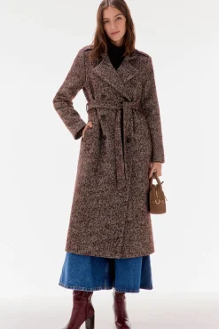 TFP by Tamara Falcó Abrigo cruzado con doble botonatura Gris Best