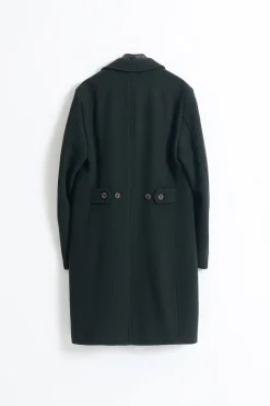 PuroEGO Abrigo cuello desmontable Verde oscuro New