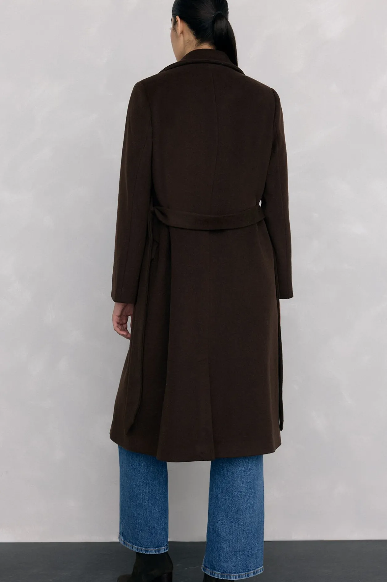 Pedro del Hierro Abrigo cuello efecto pelo Marrón Sale