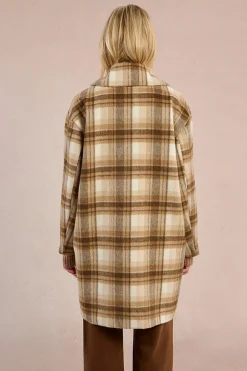 Molly Bracken Abrigo de manga larga con cuello solapa Beige Outlet