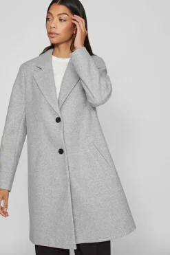 Vila Abrigo de paño con solapas Gris