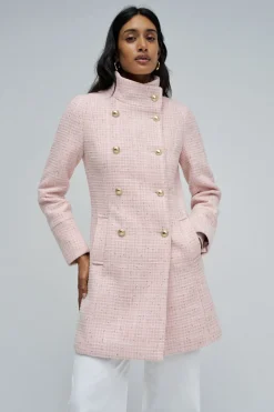 Salsa Jeans Abrigo de paño grace en tweed Rosa Best