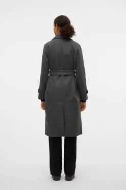 Vero Moda Abrigo de paño manga larga Gris oscuro Hot