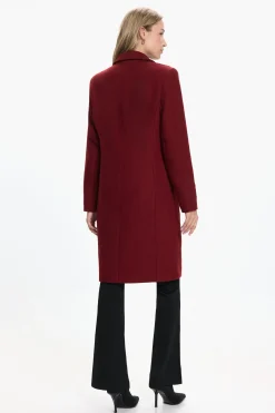 Vero Moda Abrigo de paño midi de mujer Rojo Online