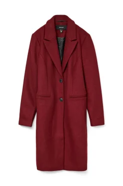 Vero Moda Abrigo de paño midi de mujer Rojo Online