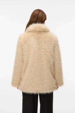 Vero Moda Abrigo de pelo Beige