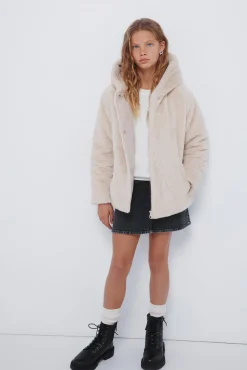 Springfield Kids Abrigo de pelo niña beige Discount