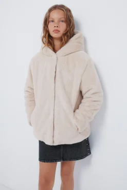 Springfield Kids Abrigo de pelo niña beige Discount