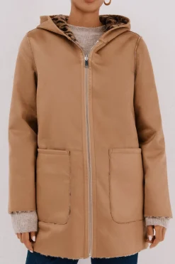 Cortefiel Abrigo efecto doble faz reversible Beige Clearance