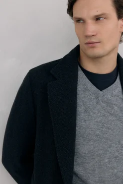 Pedro del Hierro Abrigo espiga vistas desmontables Azul Outlet