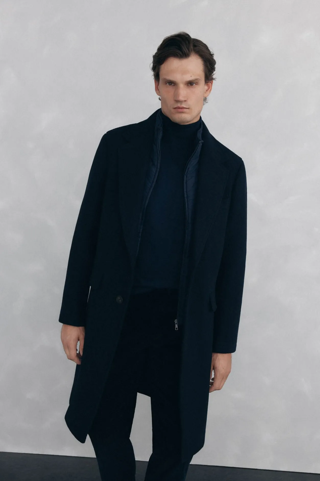 Pedro del Hierro Abrigo espiga vistas desmontables Azul Outlet