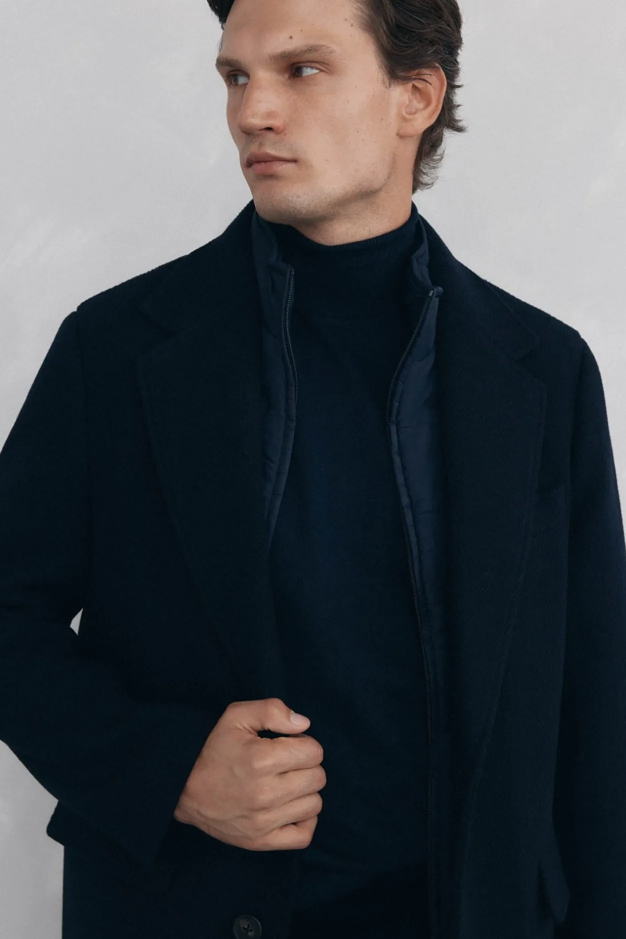 Pedro del Hierro Abrigo espiga vistas desmontables Azul Outlet