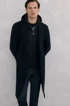 Pedro del Hierro Abrigo espiga vistas desmontables Gris Discount