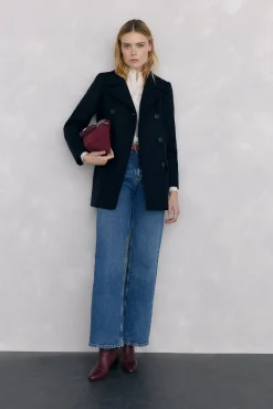 Pedro del Hierro Abrigo estilo marinero Azul Discount