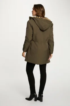 Morgan Abrigo larga de pelo sintético Kaki Discount