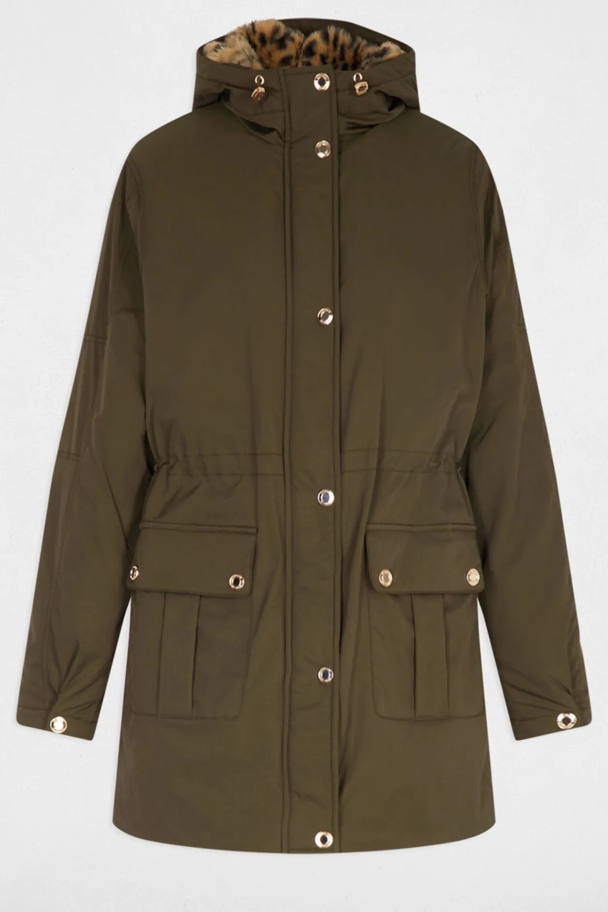 Morgan Abrigo larga de pelo sintético Kaki Discount