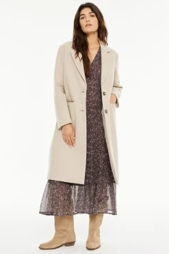 System Action Abrigo largo bolsillos beige Hot