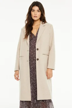 System Action Abrigo largo bolsillos beige Hot