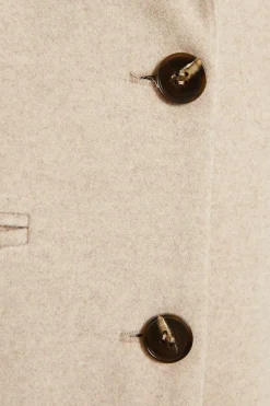 System Action Abrigo largo bolsillos beige Hot