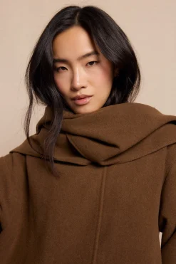 Slowlove Abrigo largo bufanda Kaki Hot
