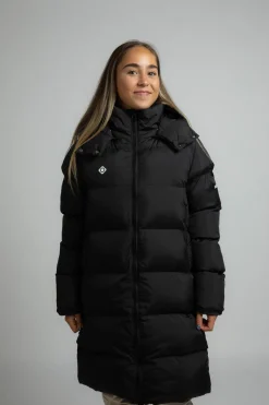 Izas Abrigo largo de fibra negro Outlet