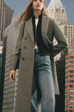 Springfield Abrigo largo doble abotonadura estampado Outlet