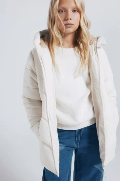 Springfield Kids Abrigo largo para niña marr&oacute;n