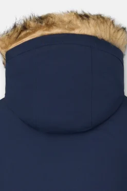 Silbon Abrigo largo tecnico capucha Azul marino