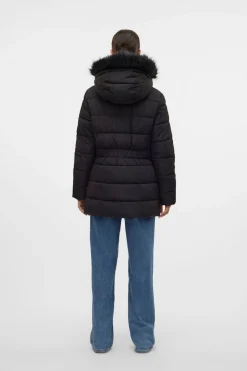 Vero Moda Abrigo midi acolchado Negro Clearance