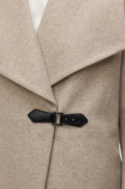 Vero Moda Abrigo midi de paño Beige Discount