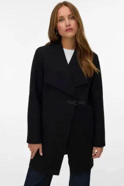 Vero Moda Abrigo midi de paño Negro Outlet