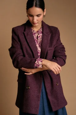 Polín Et Moi Abrigo paño Amaia Vino Hot