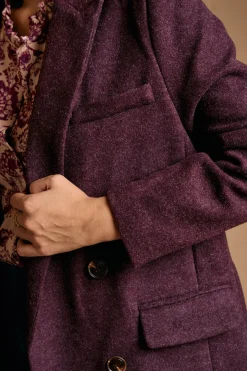 Polín Et Moi Abrigo paño Amaia Vino Hot