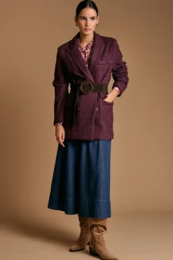 Polín Et Moi Abrigo paño Amaia Vino Hot