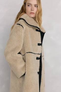 Pedro del Hierro Abrigo reversible de efecto pelo Crudo Sale