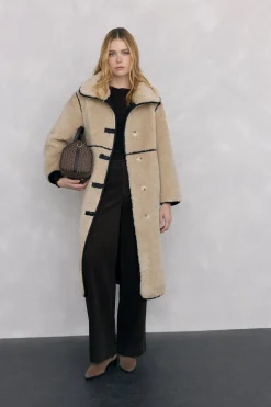 Pedro del Hierro Abrigo reversible de efecto pelo Crudo Sale