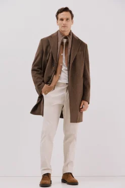 Cortefiel Abrigo sola vistas desmontables Camel Discount