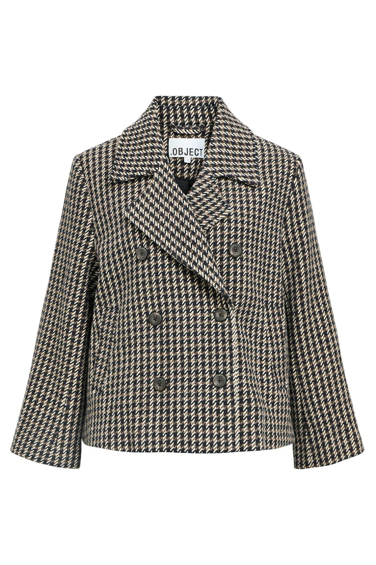 Object Abrigo tweed cuadros Multicolor Outlet