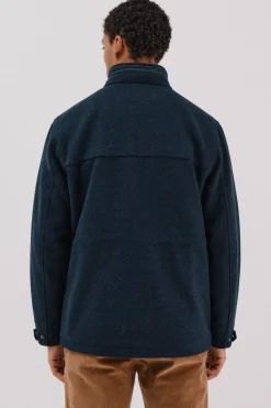 Cortefiel Abrigo vistas desmontables Azul marino Clearance